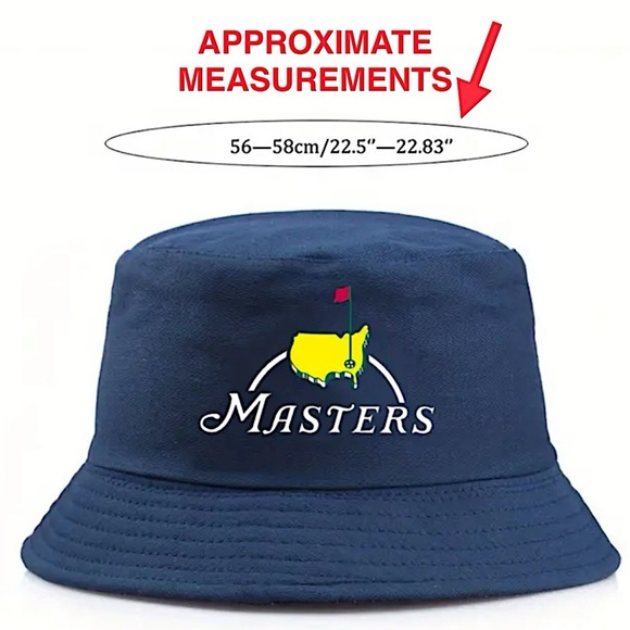 Reversible Masters Print Bucket Hat Sun Protective Cotton Fisherman Cap Red OS - Picture 3 of 15